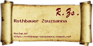 Rothbauer Zsuzsanna névjegykártya